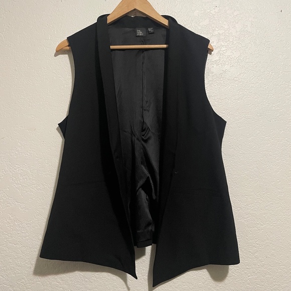 EILEEN FISHER THE FISHER PROJECT NOTCH COLLAR LONG VEST SZ L - Picture 2 of 7